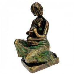 Sculpture en materiaux composite patiné bronze Lluis Jorda Affectation hauteur 28 cm, reference CL46101036