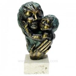 Sculpture en materiaux composite patiné bronze Attachement de Andres Gomez hauteur 33 cm, reference CL46101042