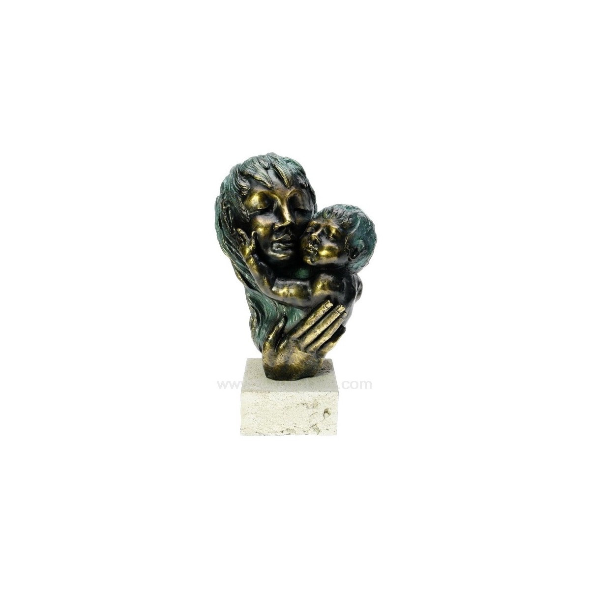 CL46101042  Sculpture en materiaux composite patiné bronze Attachement de Andres Gomez hauteur 33 cm 375,30 €