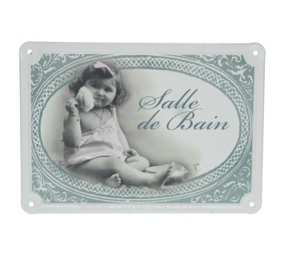 Plaque de porte SDB fille