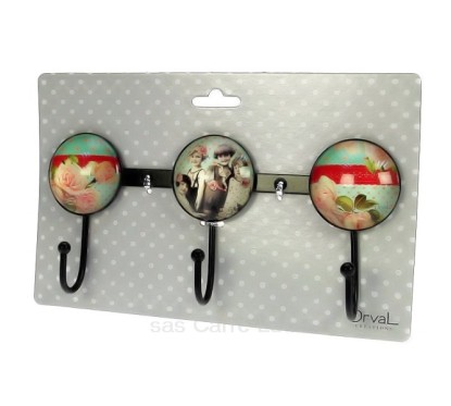 Accroche torchon triple Orval Créations portrait de famille