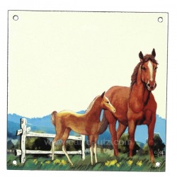 Plaque emaillee cheval Cadeaux - Décoration CL46302001, reference CL46302001