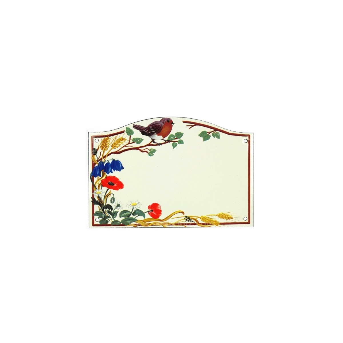 CL46302005  Plaque emaillee rouge gorge 37,70 €