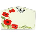 Plaque emaillee coquelicot