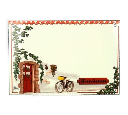 CL46302011  Plaque emaillee velo bienvenue 42,90 €