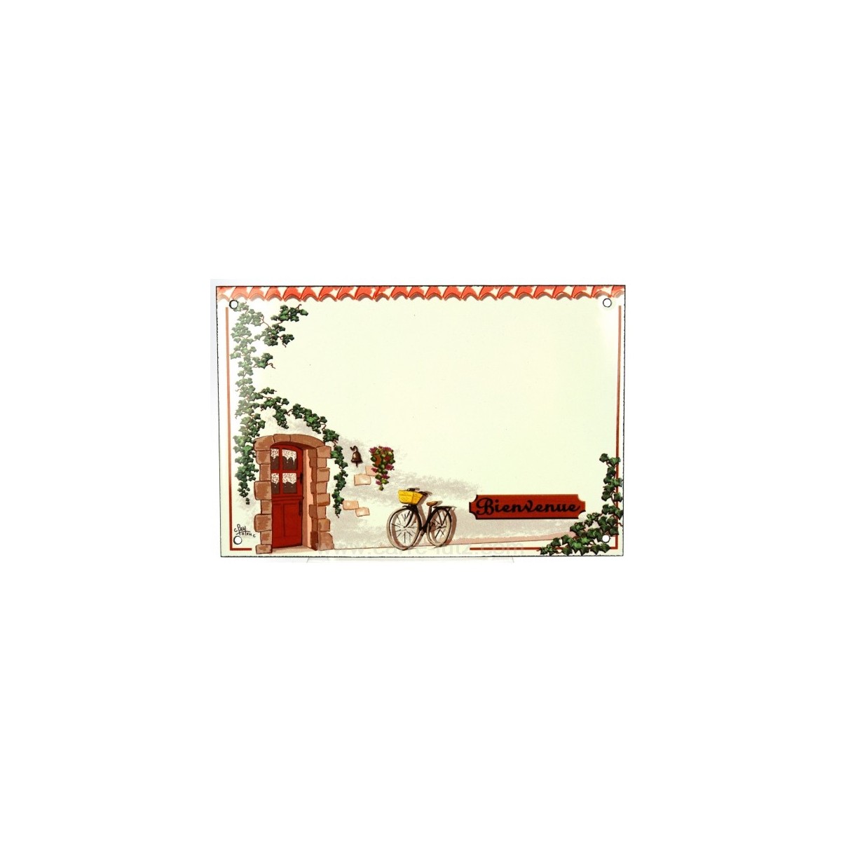 CL46302011  Plaque emaillee velo bienvenue 42,90 €