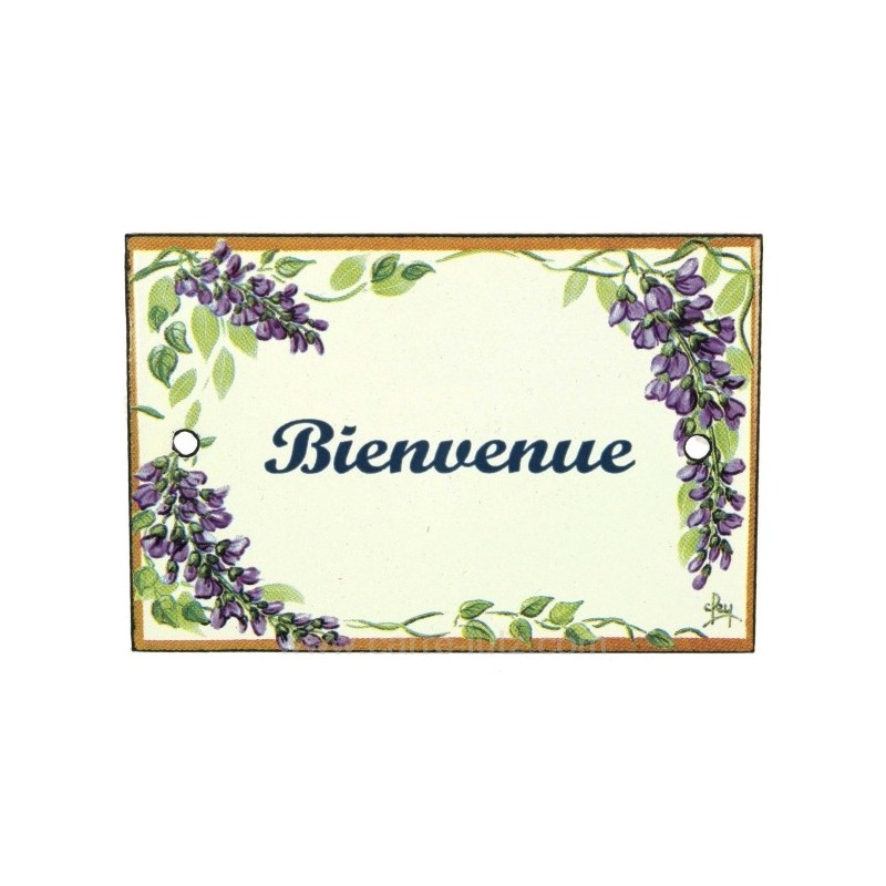 CL46302014  Plaque emaillee bienvenue 18,80 €