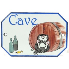 CL46302018  Plaque emaillee cave chat 18,80 €