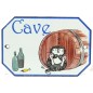 Plaque emaillee cave chat