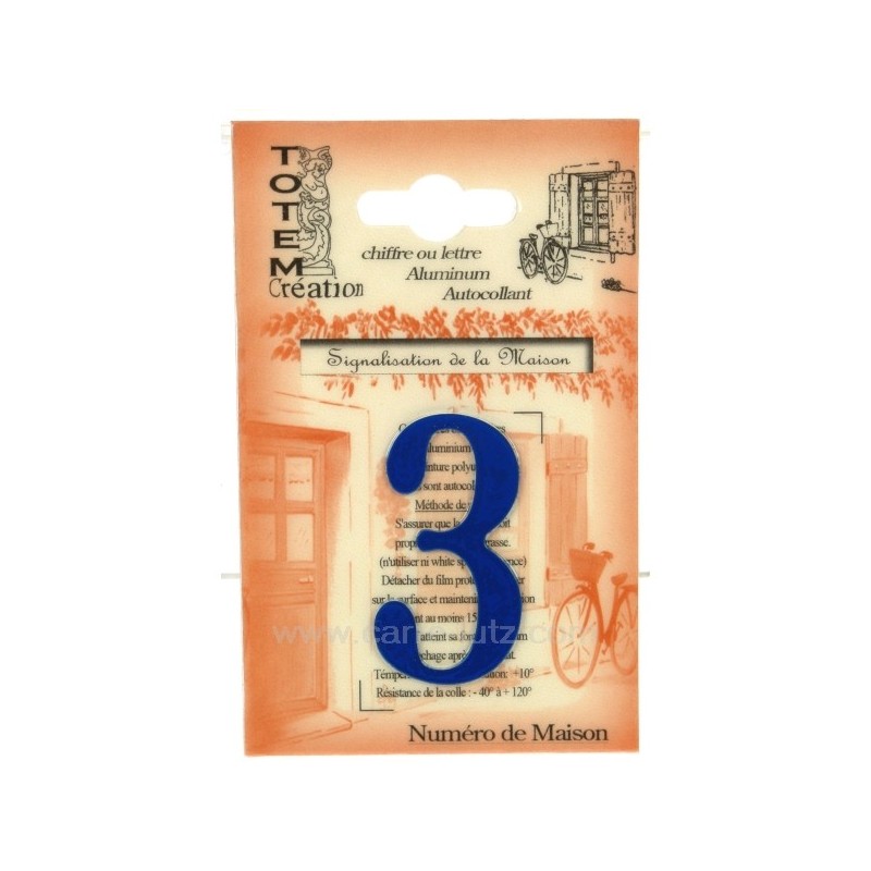 CL46302037  Chiffre n 3 bleu 4,00 €