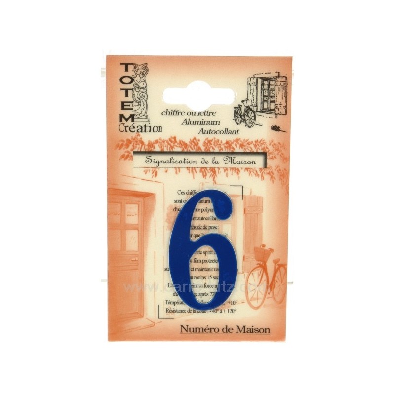 Chiffre n 6 bleu Chiffre n 6 bleu
