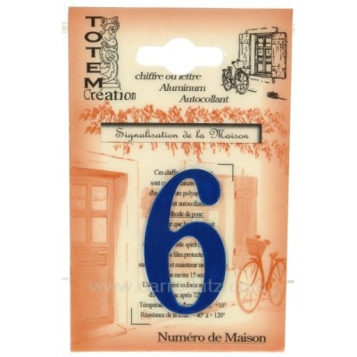CL46302040 Chiffre n 6 bleu 4,00 €