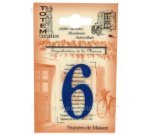 CL46302040  Chiffre n 6 bleu 4,00 €