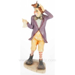 CL47001006  Clown en résine décorée hauteur 27 cm 20,00 €