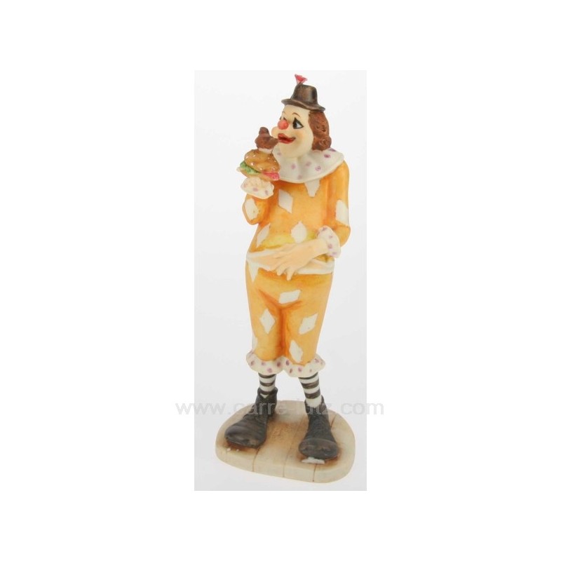 CL47001009  Clown en résine décorée hauteur 27 cm 20,00 €