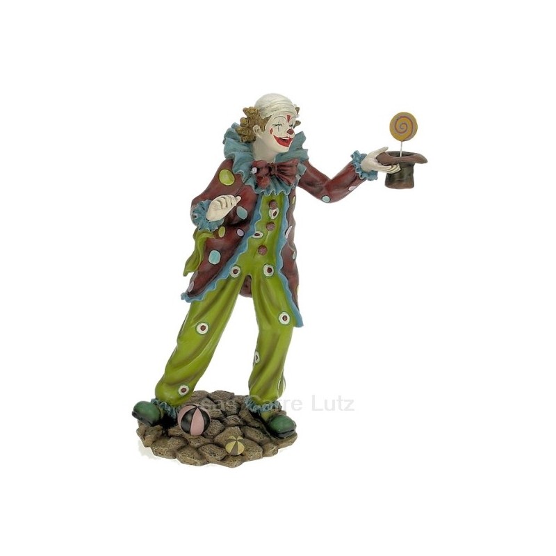 CL47001033  Clown chapeau en résine hauteur 32,5 cm 98,00 €