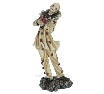 CL47001038  Clown arlequin bouquet de fleur en résine hauteur 25,4 cm 50,30 €