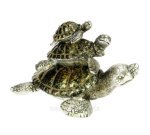 CL48100038  Famille 3 tortues de mer vert bronze en résine  10,40 €