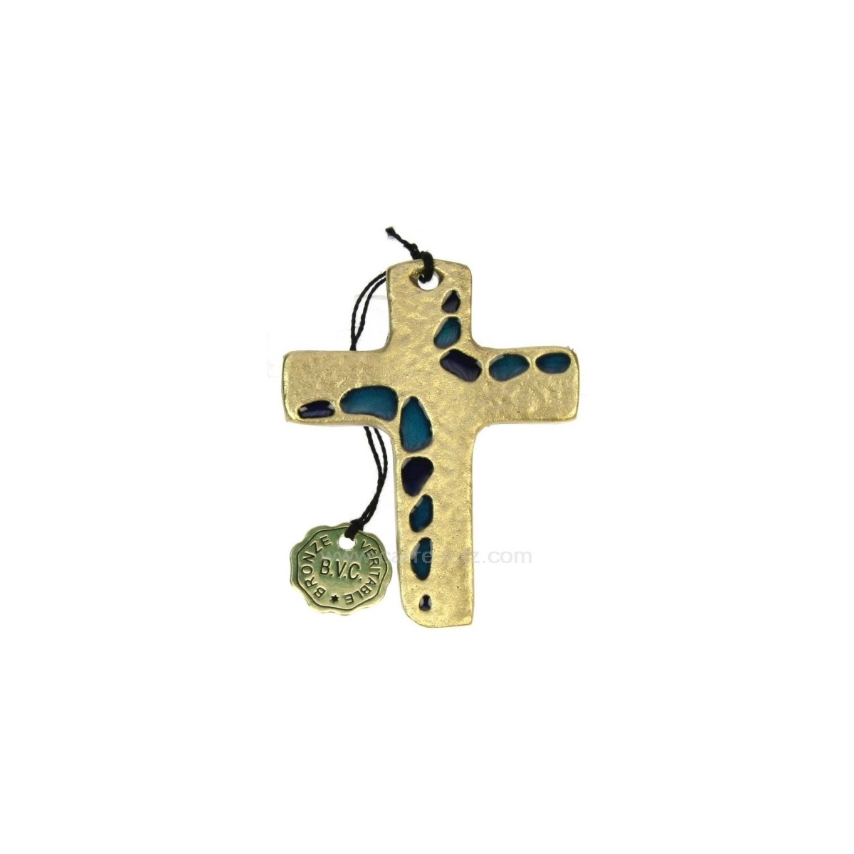 CL48200108  CROIX BRONZE eMAILLeE 28,60 €