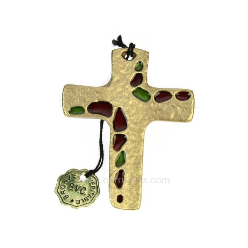 CL48200110  CROIX BRONZE eMAILLeE 28,60 €