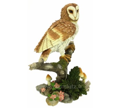 CL49200030  Chouette effraie sur sa branche en résine The Léonardo Collection 98,00 €