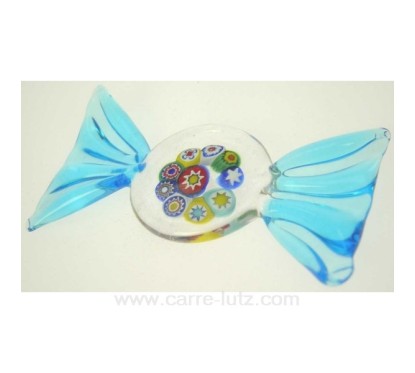 CL49600025  Porte couteaux bonbon Murano en murrine couleur bleu ciel longueur 7.5 cm 7,50 €