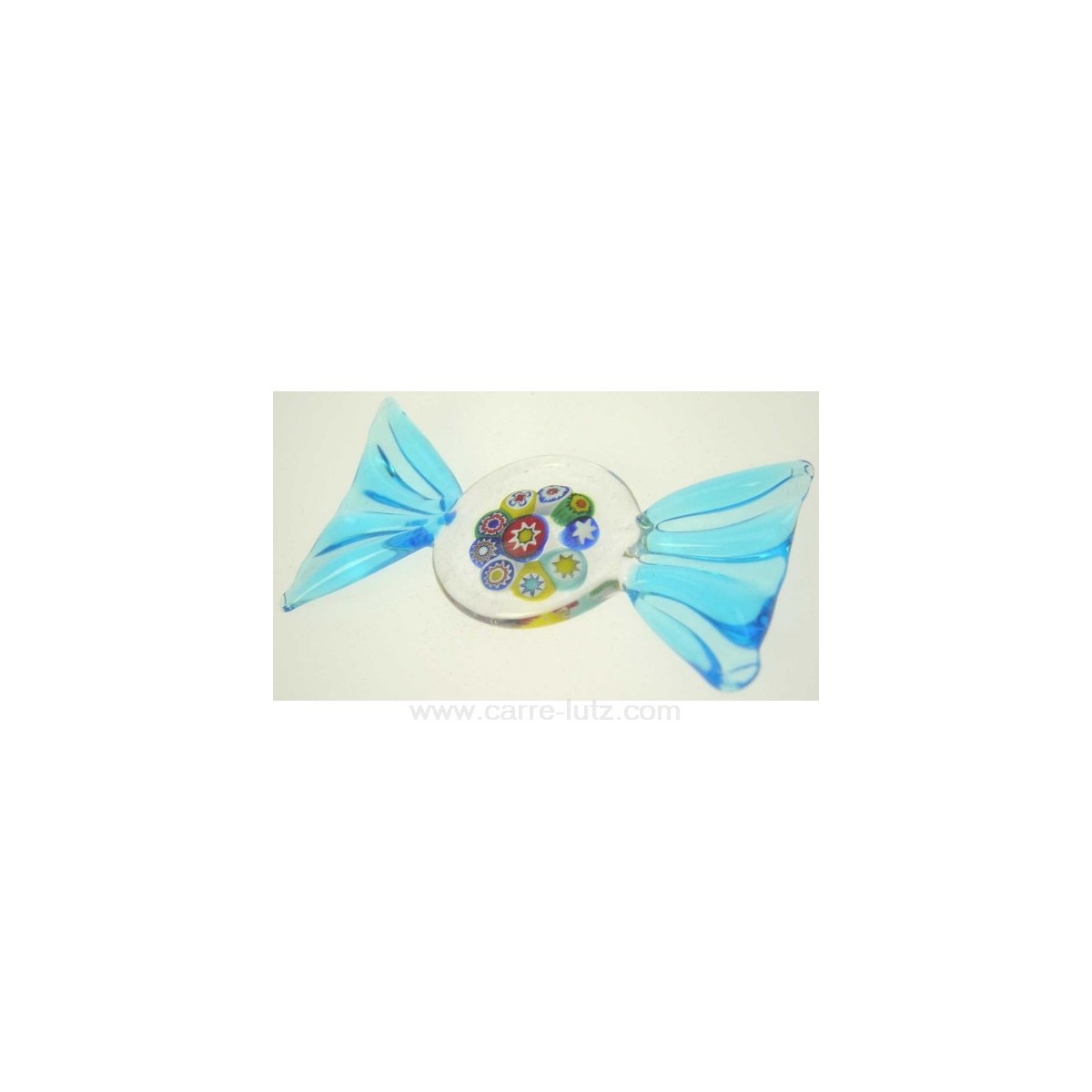 CL49600025  Porte couteaux bonbon Murano en murrine couleur bleu ciel longueur 7.5 cm 7,50 €