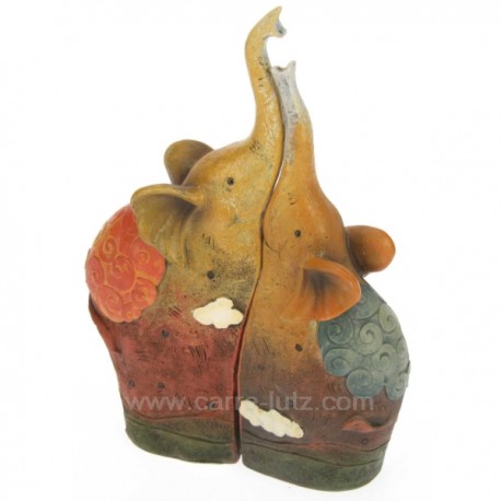 SET DE 2 ELEPHANTS EMBOITABLES Cadeaux - Décoration CL49900012, reference CL49900012