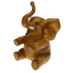 CL49900034  Elephant assis facon teck 27,00 €