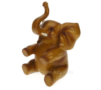 CL49900034  Elephant assis facon teck 27,00 €