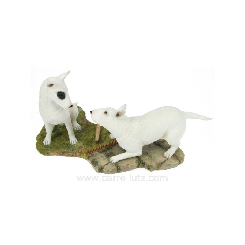 CL50011019  PAIRE BULL TERRIER AU JARDIN 45,00 €