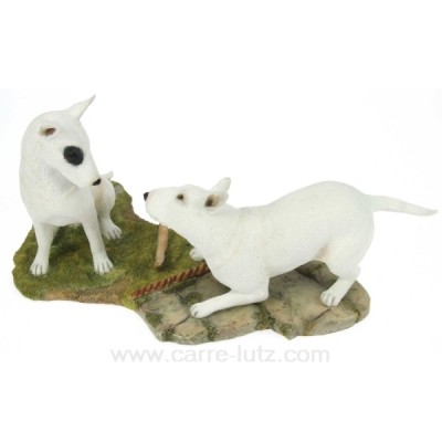 CL50011019  PAIRE BULL TERRIER AU JARDIN 45,00 €