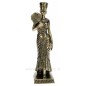 Reine Egyptienne avec éventail en résine décorée
