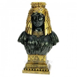 Buste Cléopatre noir et or en résine couleur noir et or, reference CL50030134