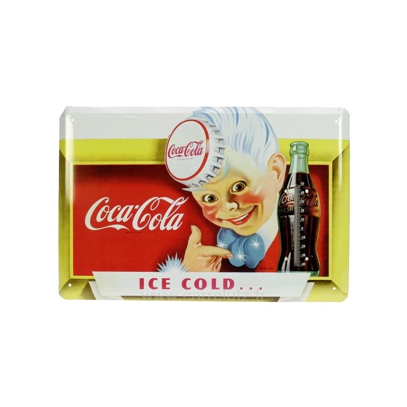 Thermomètre métal coca cola ice cold﻿