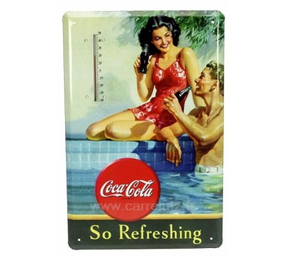 CL50110040 Thermomètre métal coca cola so refreshing 13,50 €
