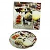 Coffret 4 assiettes à fromage en porcelaine décorée Arts de la table CL50120031, reference CL50120031