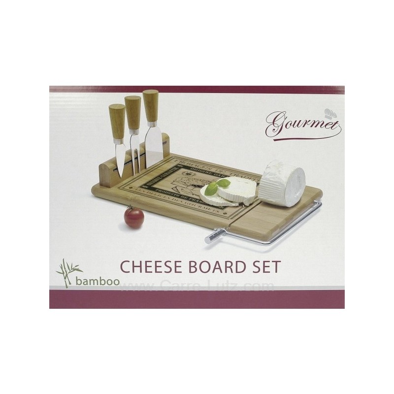CL50120043 Plateau à fromage 3 accessoires + lyre en bambou décor fromages de tradition les délices des gourmets 39,10 € CL50120043 Plateau à fromage 3 accessoires + lyre en bambou décor fromages de tradition les délices des gourmets 39,10 €