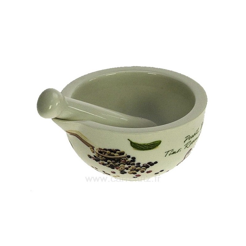 CL50150746  Mortier + pilon en porcelaine décorée 14,70 €