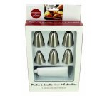 CL50150764  Coffret poche nylon lavable 40 cm﻿ 6 douilles inox différents décor﻿﻿ 17,70 €