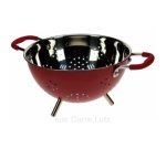 CL50150804  Passoire 3 pieds en inox brillant à l'intérieur couleur rouge mat sur l'extérieur 29,60 €