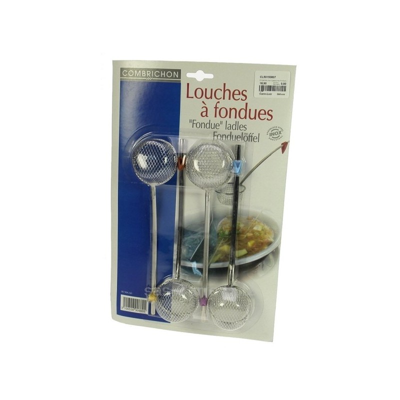 Ensemble de 4 passoires en inox pour fondue chinoise