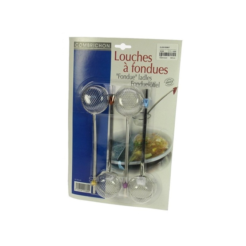 Ensemble de 4 passoires en inox pour fondue chinoise Ensemble de 4 passoires en inox pour fondue chinoise