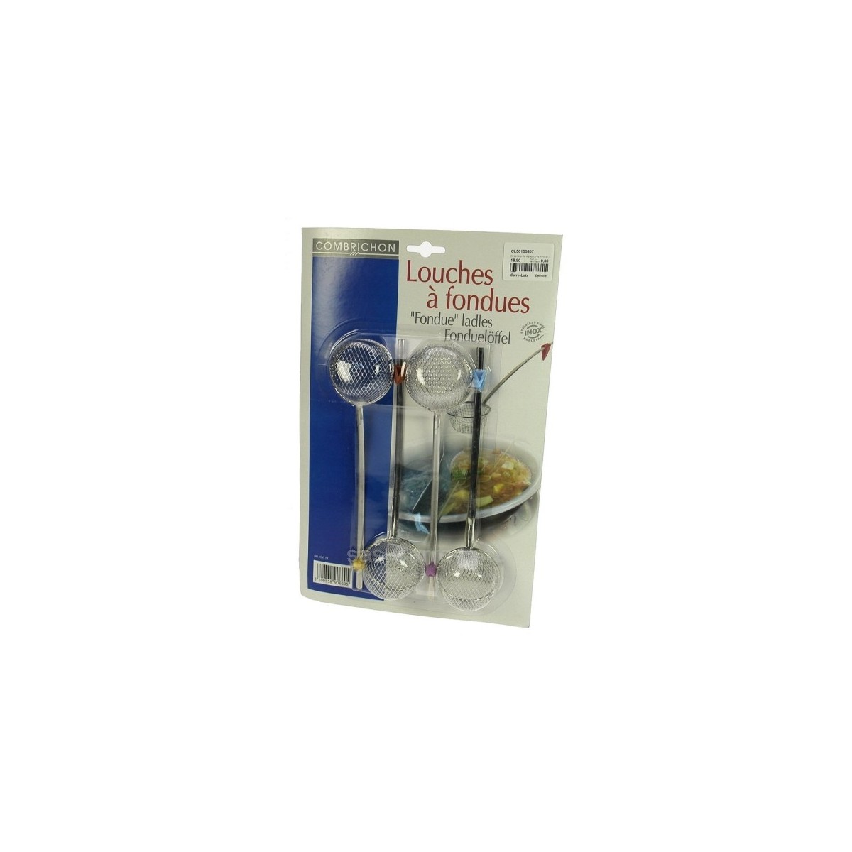 CL50150807 Ensemble de 4 passoires en inox pour fondue chinoise 18,90 € CL50150807 Ensemble de 4 passoires en inox pour fondue chinoise 18,90 €