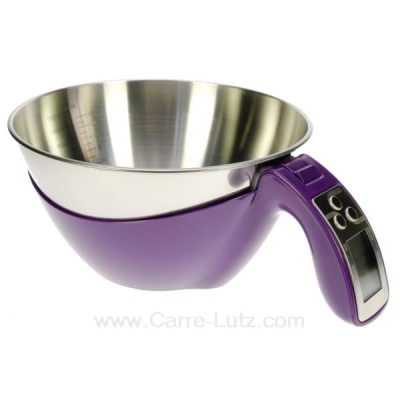 CL50156123  Balance de cuisine 5 kg avec bol couleur aubergine  38,20 €