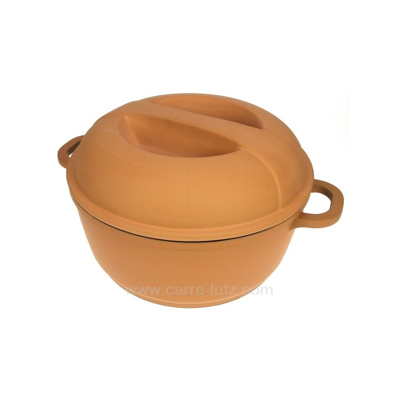 Faitout en fonte d'aluminium couleur terracotta diamètre 24 cm model Pierra Berghoff