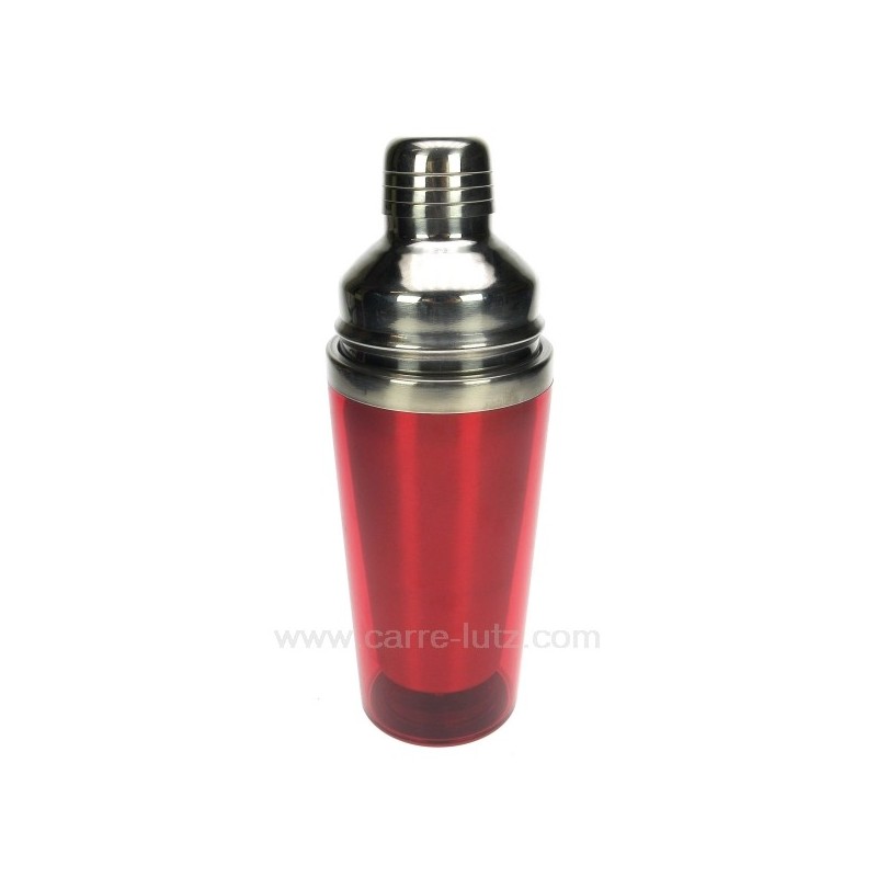 shaker inox/acrylique rouge