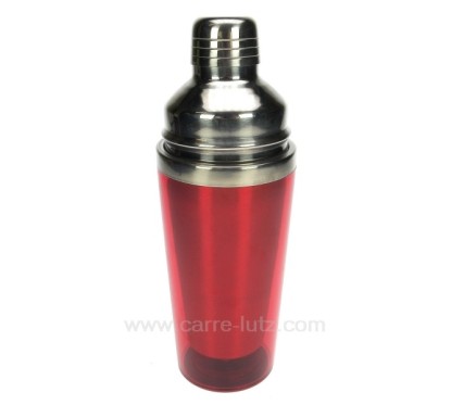 shaker inox/acrylique rouge
