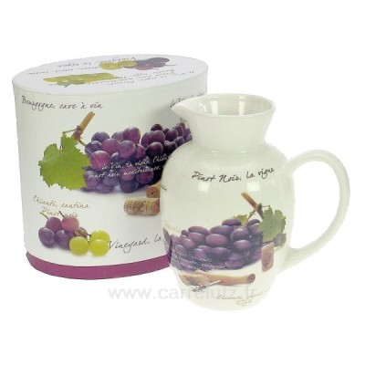 CL50190038  Carafe à vin décor raisin en porcelaine décorée 19,20 €