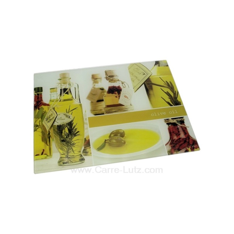 CL50201035  Planche à découper en verre décor bouteille d'huile 15,00 €